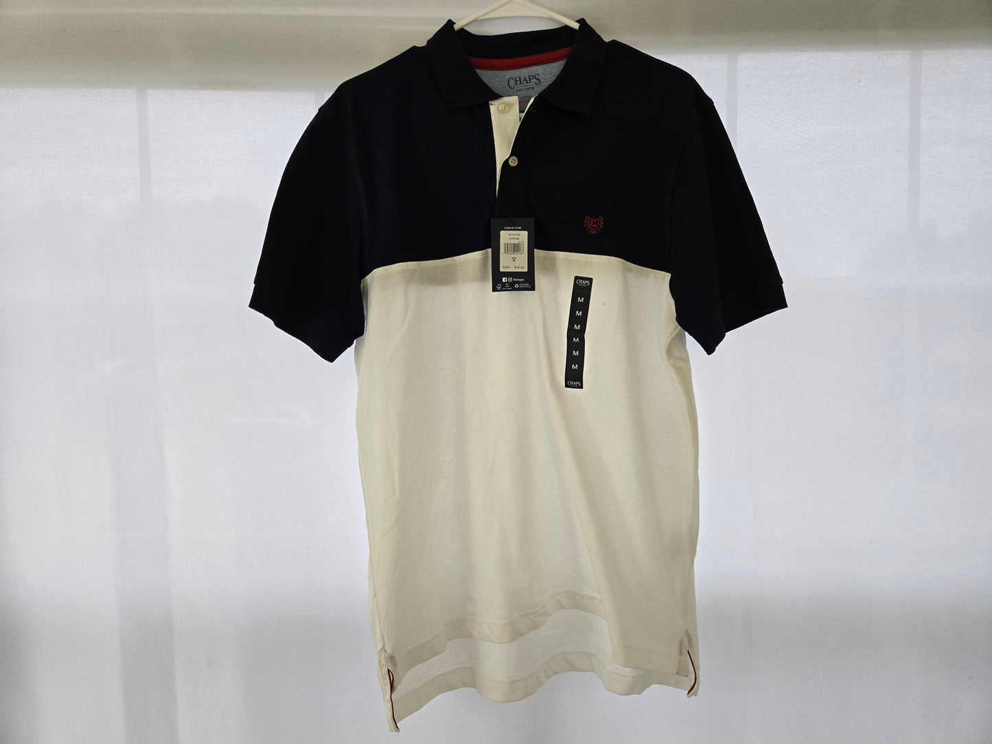 CHAPS CLASSIC EVERYDAY POLO SHIRT (BLUE/WHITE) NEW