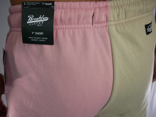 BROOKLYN CLOTH 2 TONE SHORTS (PINK & SAND)/NEW