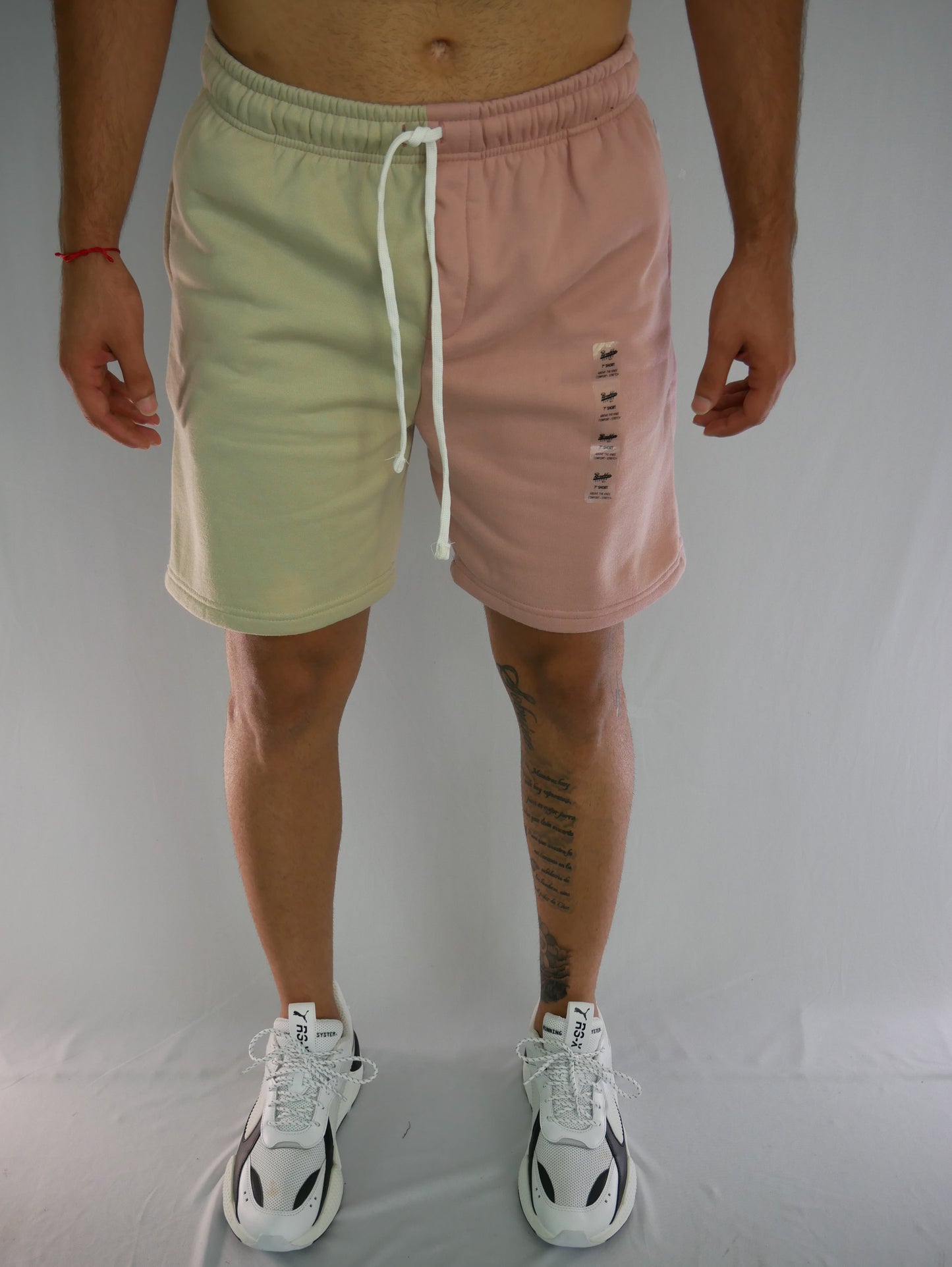 BROOKLYN CLOTH 2 TONE SHORTS (PINK & SAND)/NEW