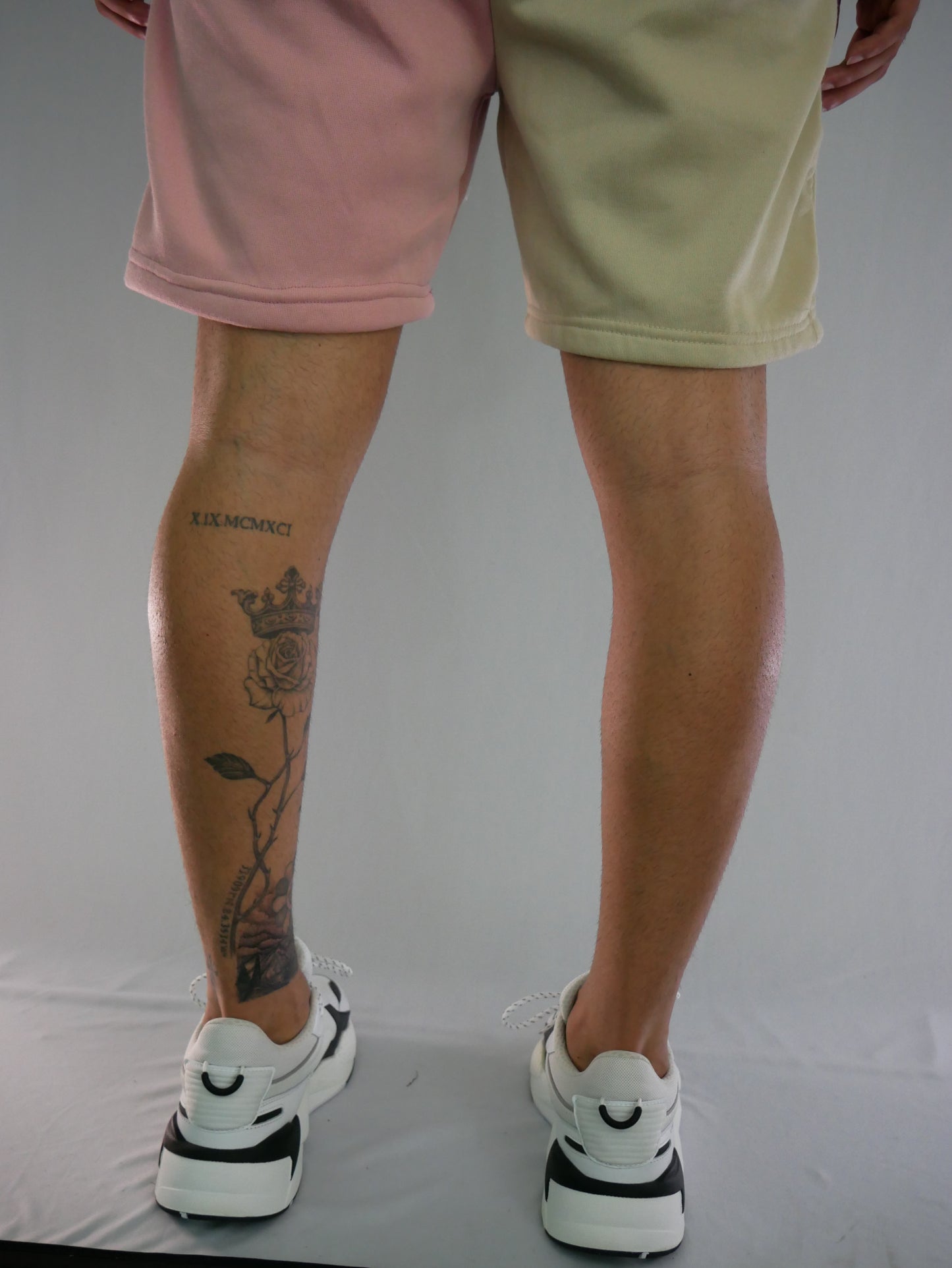 BROOKLYN CLOTH 2 TONE SHORTS (PINK & SAND)/NEW