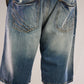 JEANIUS AKADEMIKS DENIM SHORTS (BLUE)/NEW