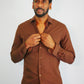 NO NARRATIVE LONG-SLEEVED DRESS SHIRT (BROWN/NEW)