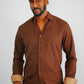 NO NARRATIVE LONG-SLEEVED DRESS SHIRT (BROWN/NEW)