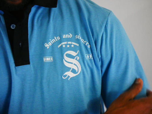 SEVEN SOULS POLO SHIRT (BLUE/NEW)