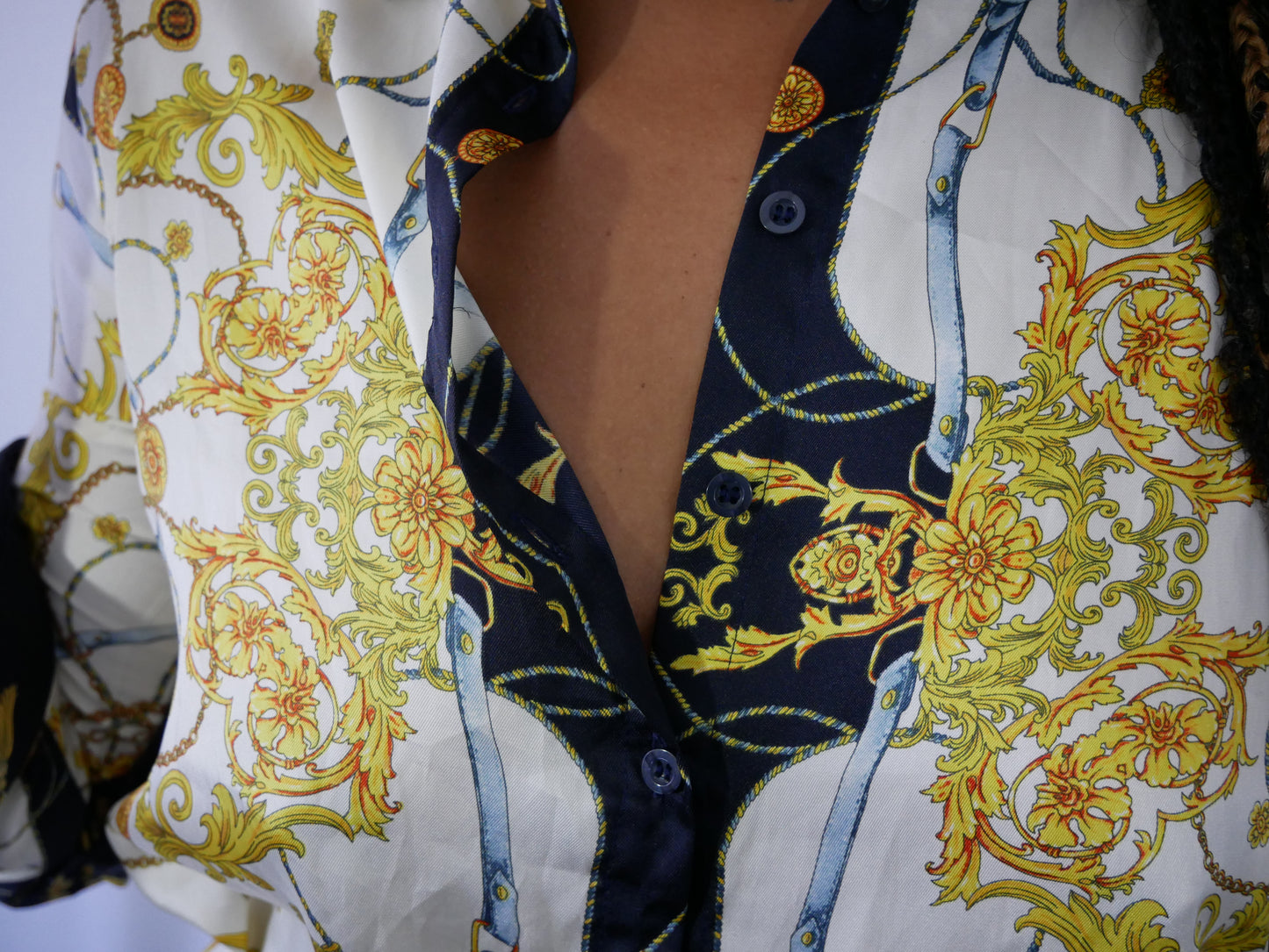 Fashion Nova Baroque Dress Shirt