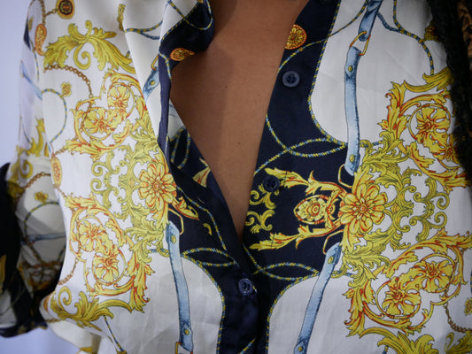 Fashion Nova Baroque Dress Shirt