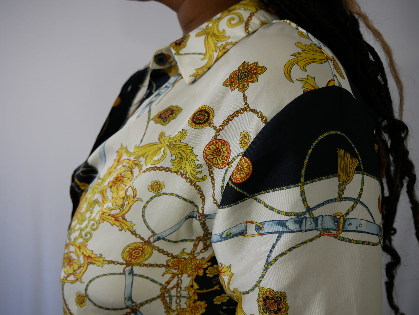 Fashion Nova Baroque Dress Shirt