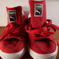 PUMA SUEDE LOW TOP SNEAKERS (RED)/NEW