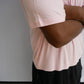 AKADEMIKS TWO-TONE PINK & BLACK  T-SHIRT/NEW