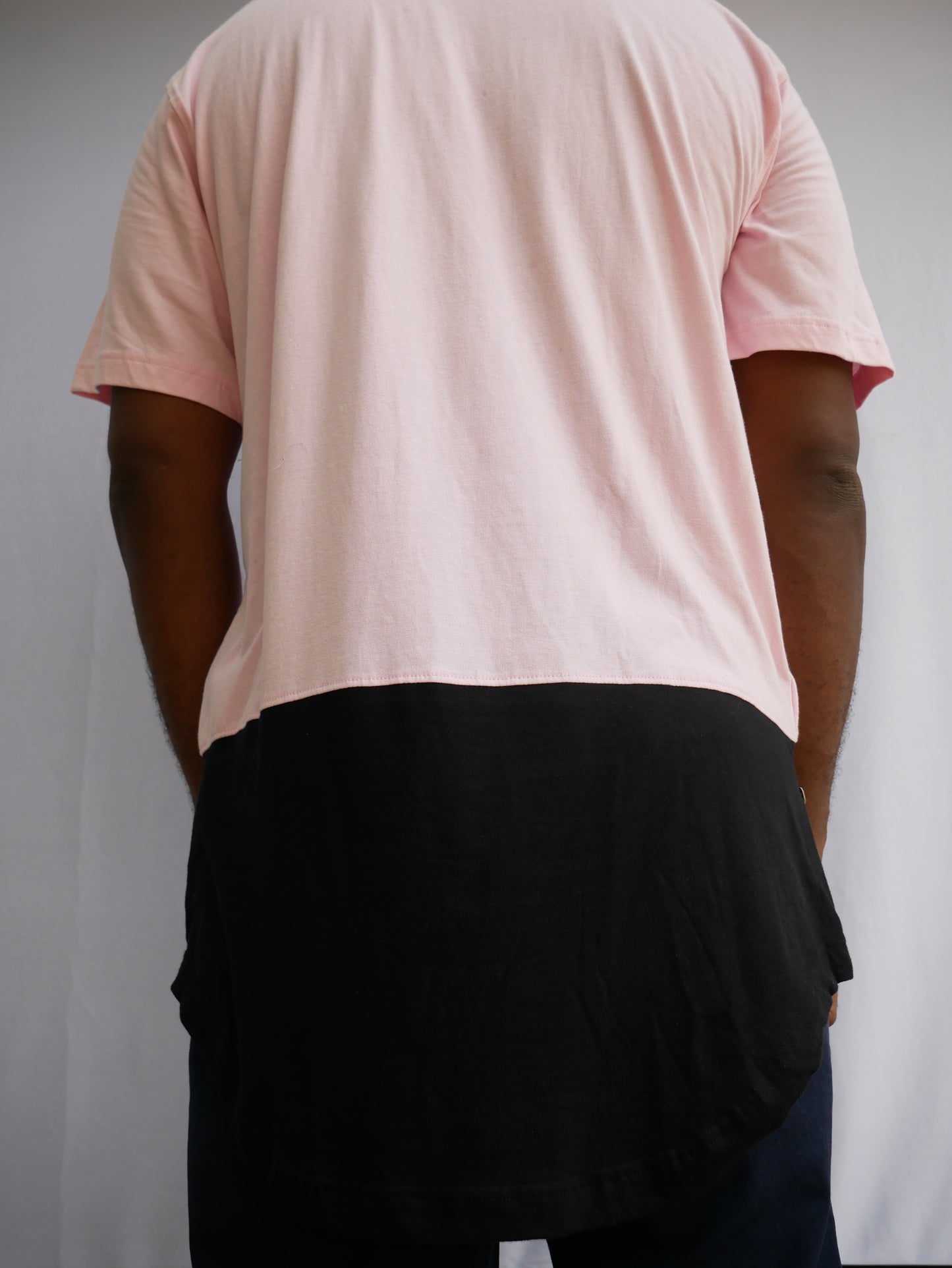 AKADEMIKS TWO-TONE PINK & BLACK  T-SHIRT/NEW