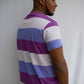 IMPERIOUS 3 STRIPED T-SHIRT (MAUVE,BLUE & PURPLE)/NEW