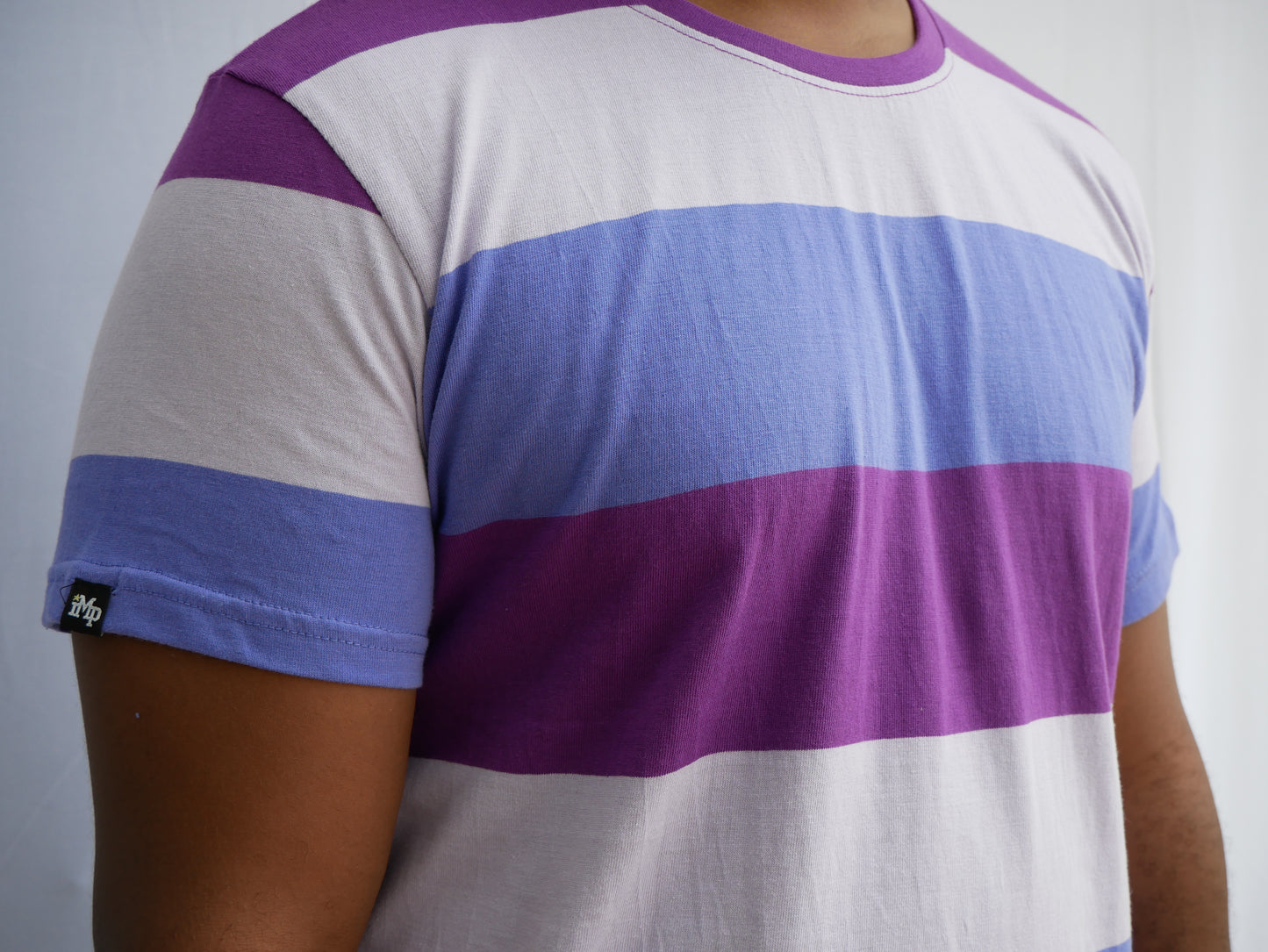 IMPERIOUS 3 STRIPED T-SHIRT (MAUVE,BLUE & PURPLE)/NEW