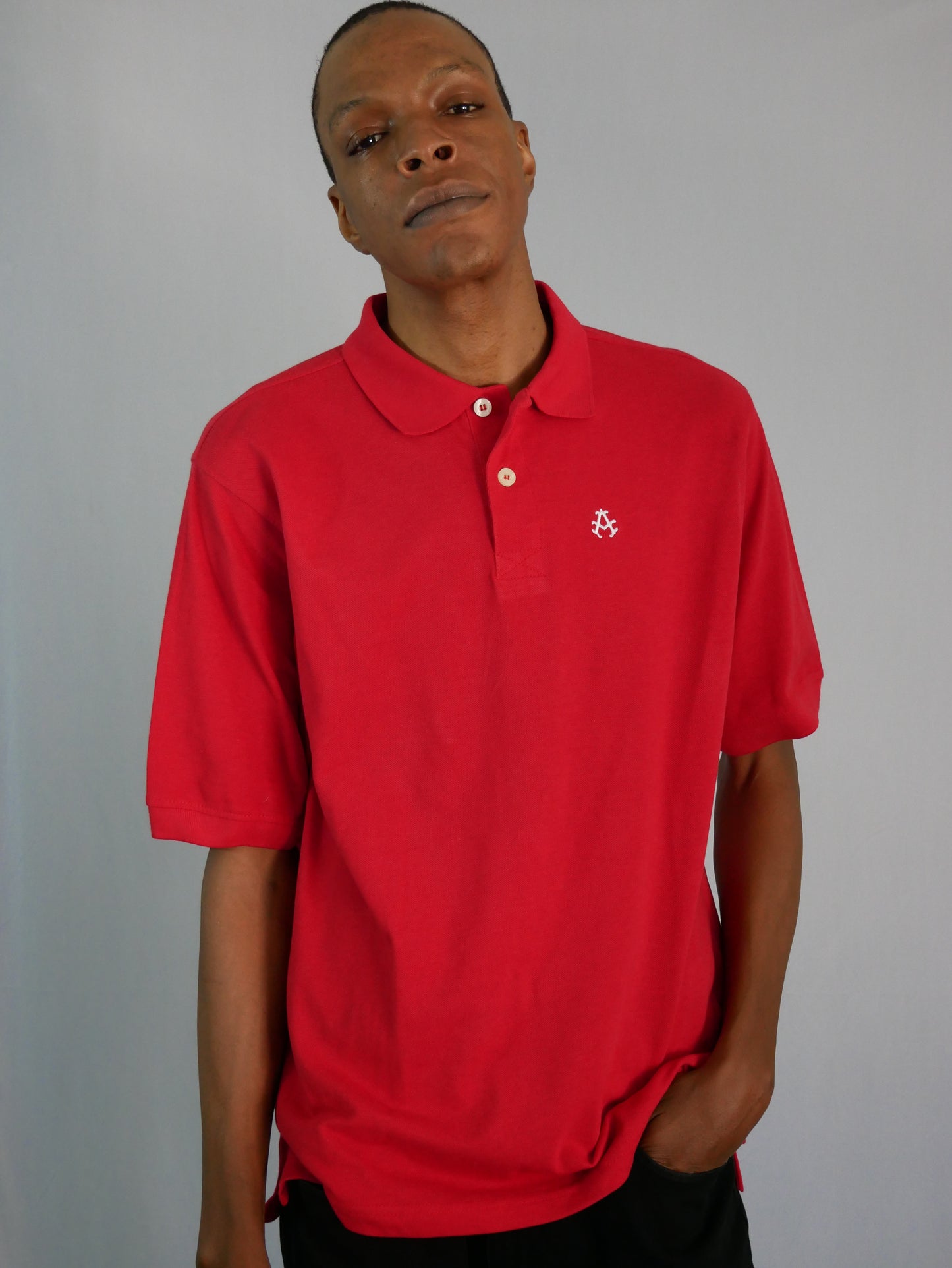 AKADEMIKS POLO SHIRT (RED)/NEW