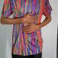 DRILL MULTI-COLORED T-SHIRT (RED)/NEW