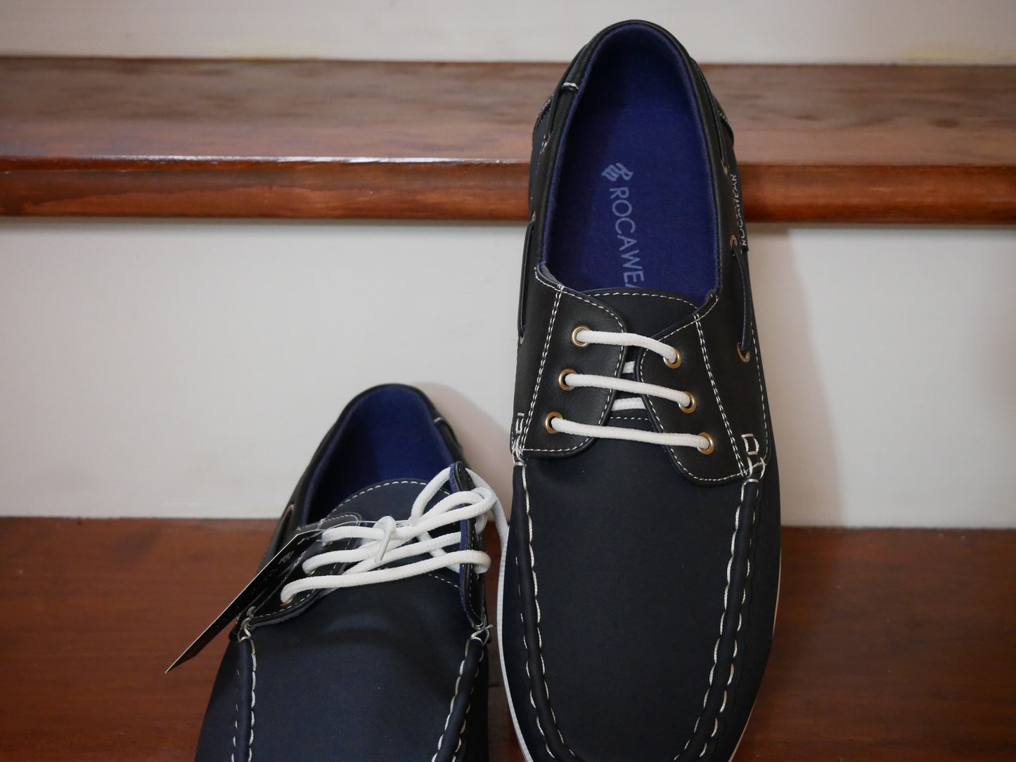 ROCAWEAR BOAT SHOES ( NAVY BLUE)/NEW