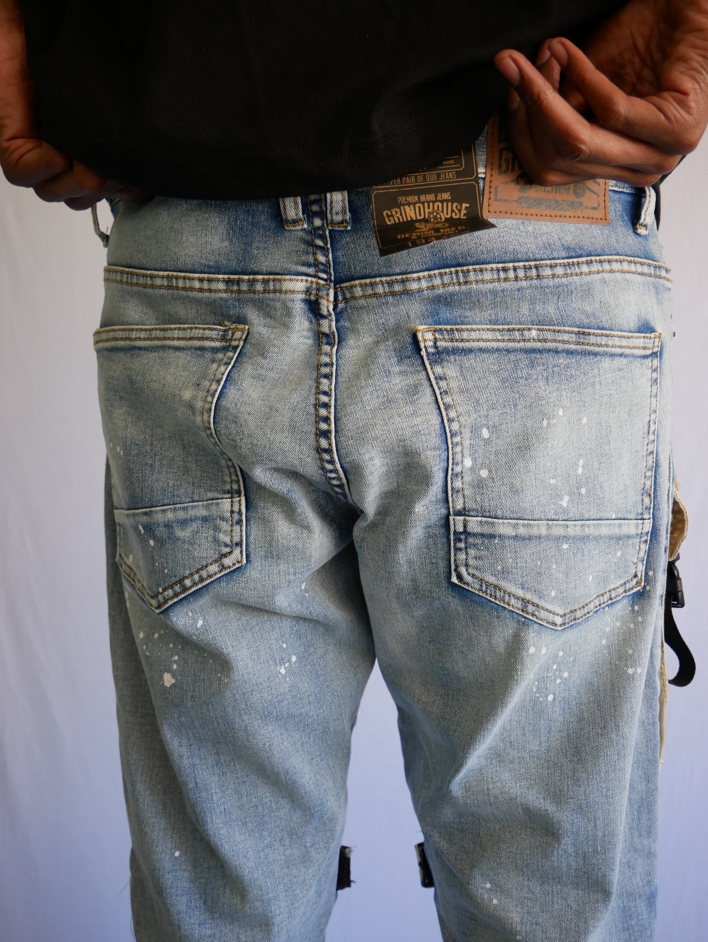 GRINDHOUSE SUPERSTRETCH DENIM JEANS (BLUE)/NEW