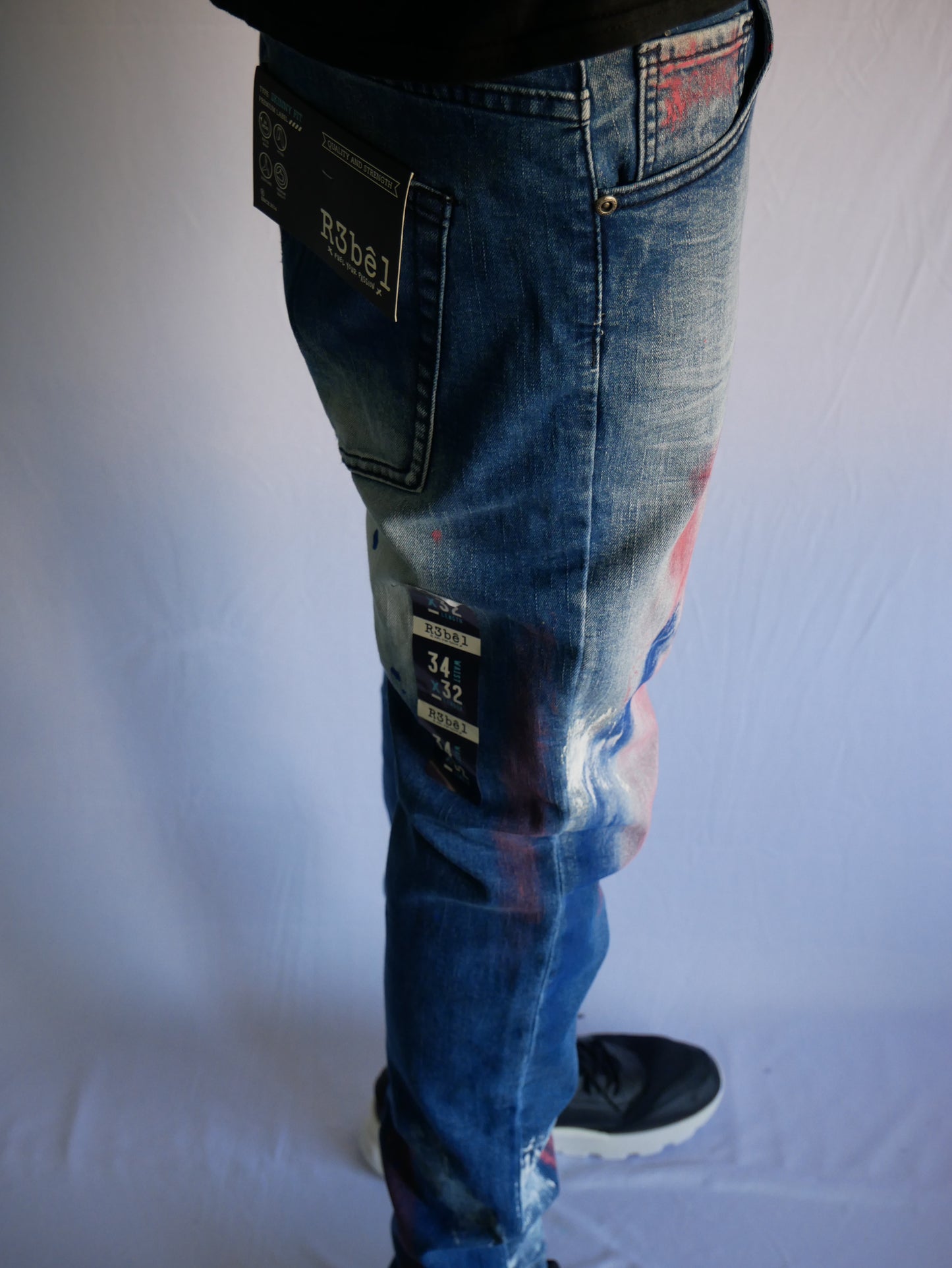 REBEL SKINNY FIT JEANS (INDIGO BLUE)/NEW