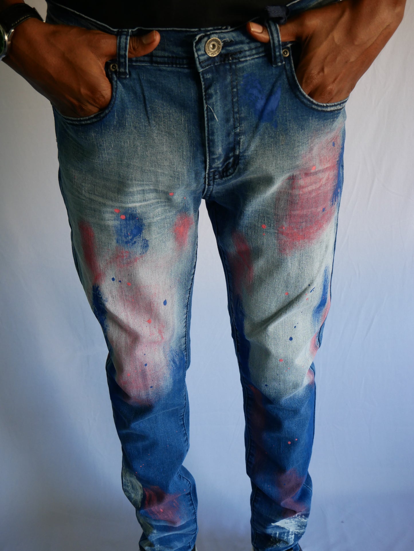 REBEL SKINNY FIT JEANS (INDIGO BLUE)/NEW